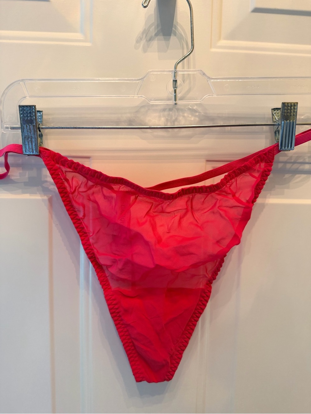 Cacique Sheer Hot Pink Thong